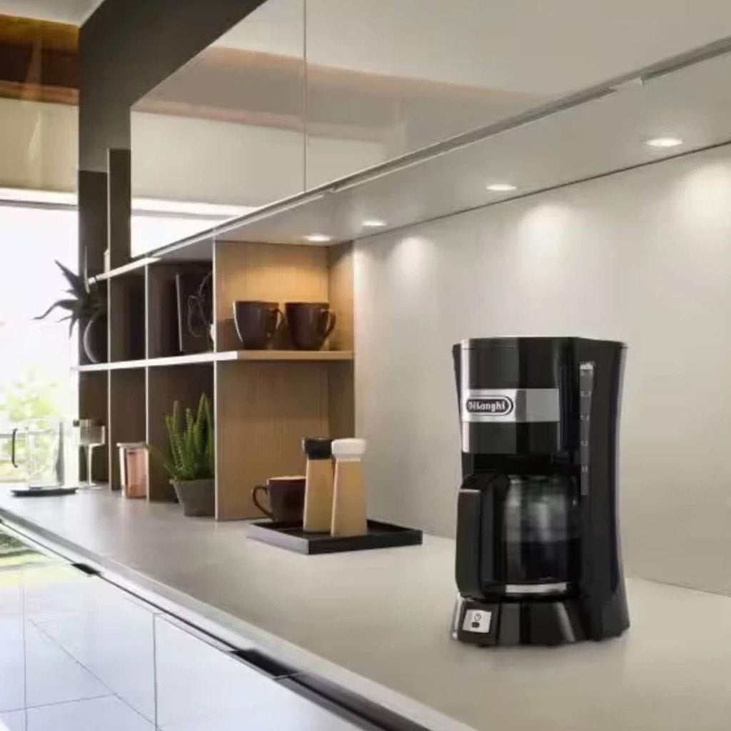 Delonghi Filter Drip Coffee Machine 900W 1.25 Litres 10-15 Cup Capacity - Black