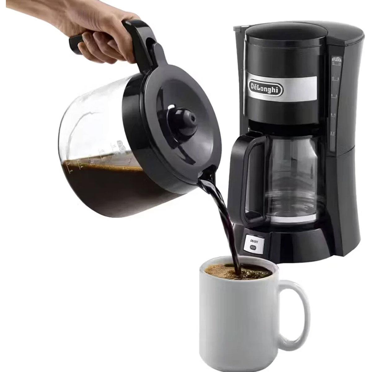 Delonghi Filter Drip Coffee Machine 900W 1.25 Litres 10-15 Cup Capacity - Black