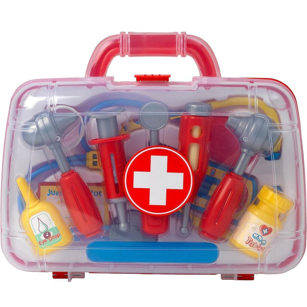 Peterkin Classic Doctor's Medical Carry Case Toy Roleplay Toys 11 Piece - Multicolour