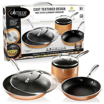 Gotham Steel Non Stick Cast Textured Cookware 5 Piece Set