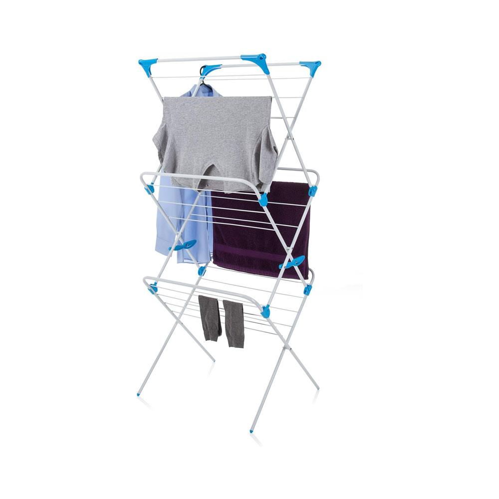 Minky Trio Concertina Airer 3 Tier Indoor Airer With 15m Drying Space Metal - White