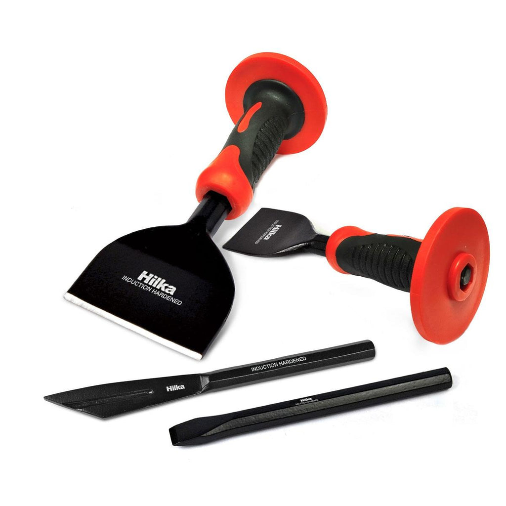 Hilka Bolster & Chisel Set 4 Piece - Red/Black