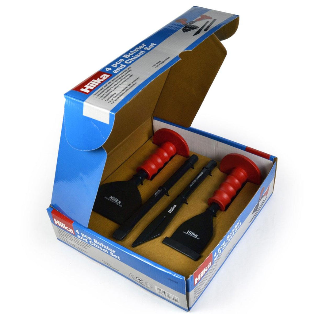 Hilka Bolster & Chisel Set 4 Piece - Red/Black