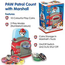 Paw Patrol Count With Marshall Toy 10 Fun Play Coins Kids Interactive Fun Toys - Multicolour