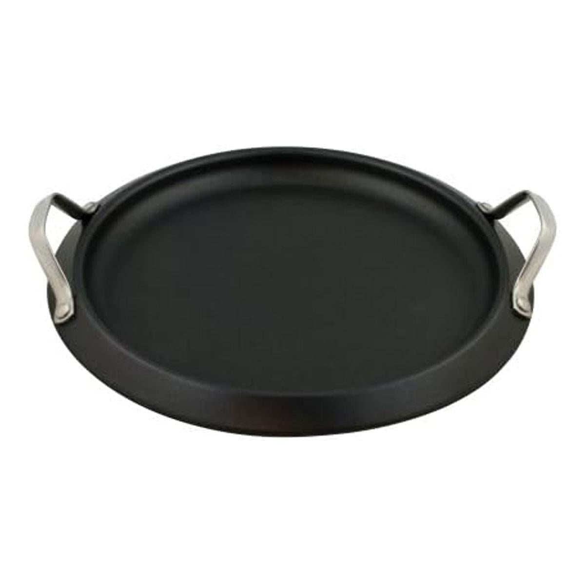 Dexam Supreme Non-Stick Pizza Pancake Flat Griddle 34cm Stainless Steel - Black