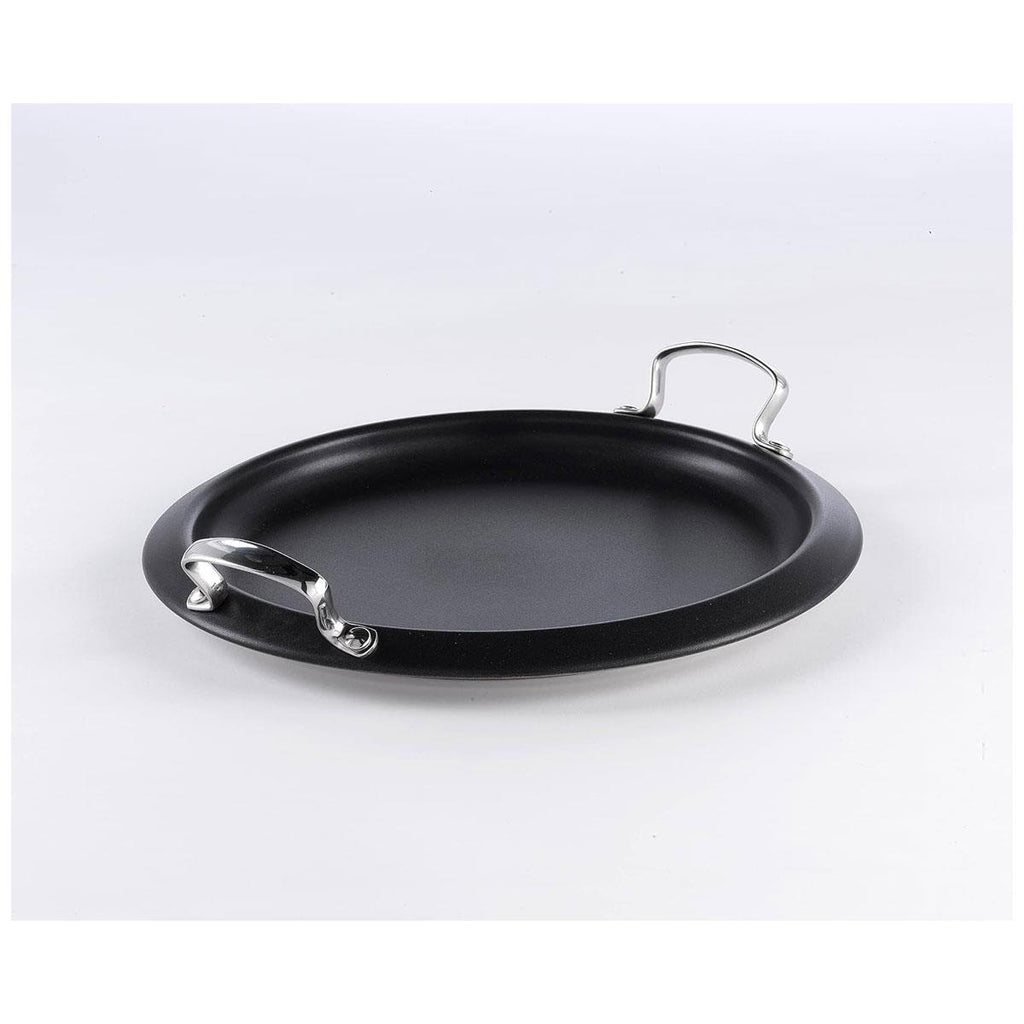 Dexam Supreme Non-Stick Pizza Pancake Flat Griddle 34cm Stainless Steel - Black