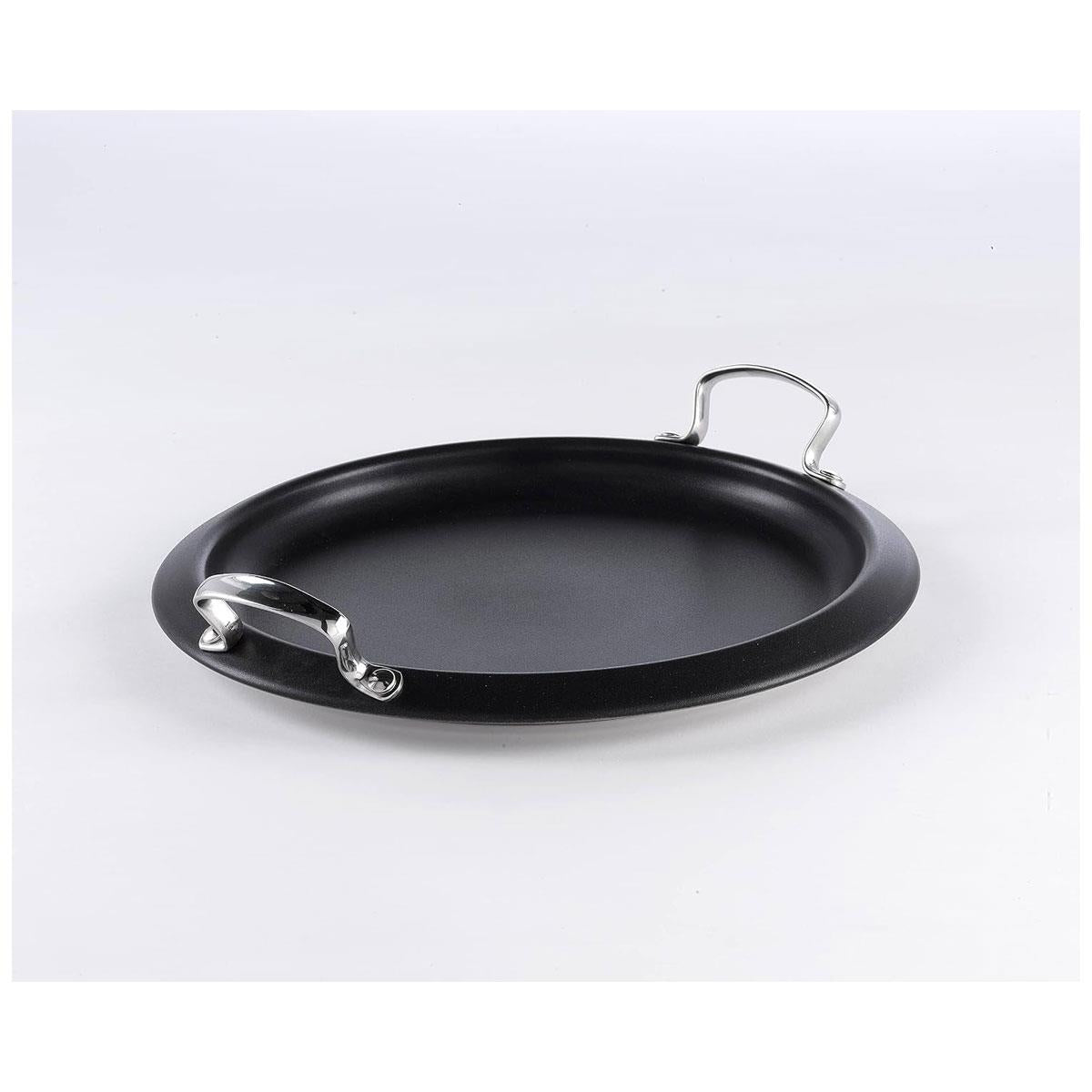 Dexam Supreme Non-Stick Pizza Pancake Flat Griddle 34cm Stainless Steel - Black