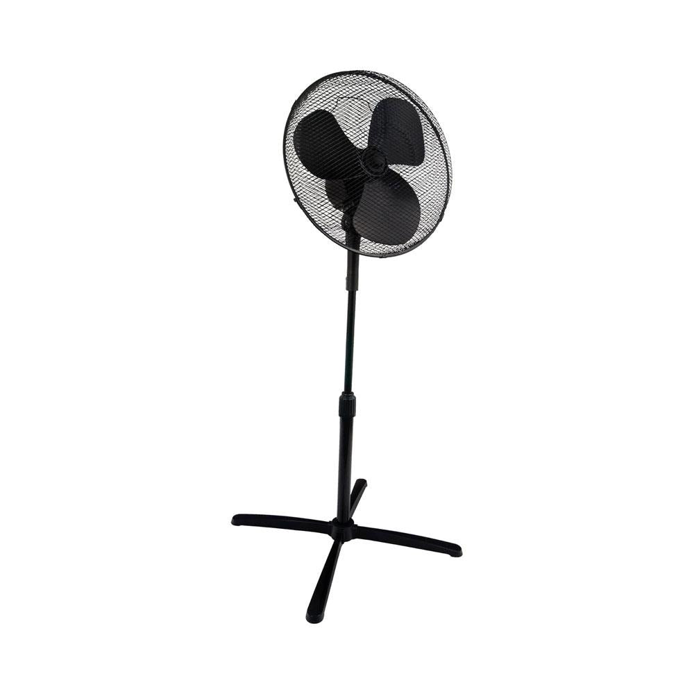 Igenix 16 Inch Pedestal Fan Oscillation Function Adjustable Tilt Angle Height 3 Speed Settings 40 W - Black