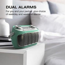 Audible Fidelity Detroit DAB/DAB Plus Retro Radio With Alarm Clock LCD Display - Green