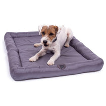 Petface Water Resistant Memory Foam Dog Bolster Mattress Crate Bed Large - Grey