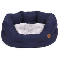 Petface Oval Dog Bed Medium 60 x 65 x 22 cm Midnight Tweed