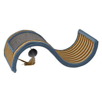 Petface Catkins Wave Cat Scratcher With Ball Toy And Feather - Grey
