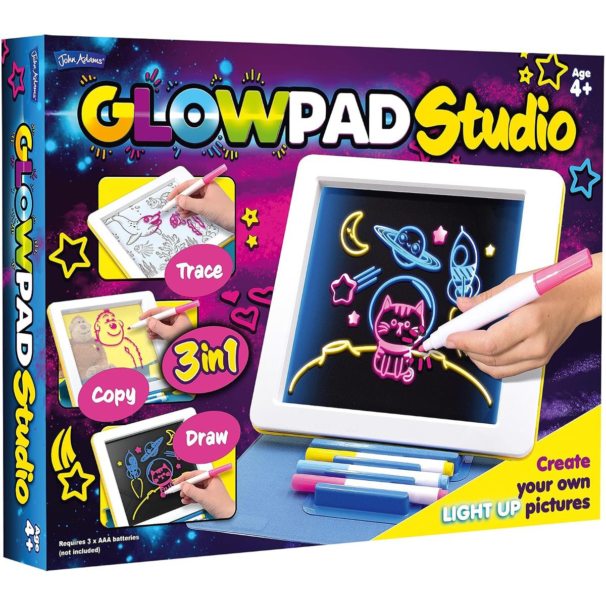 John Adams Glowpad 3-In-1 Studio Create Your Own Light Up Pictures - Multicolour