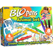 John Adams Blopens Animals Activity Set Create Fantastic Airbrush Pictures - Multicolour