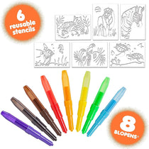 John Adams Blopens Animals Activity Set Create Fantastic Airbrush Pictures - Multicolour