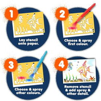John Adams Blopens Animals Activity Set Create Fantastic Airbrush Pictures - Multicolour