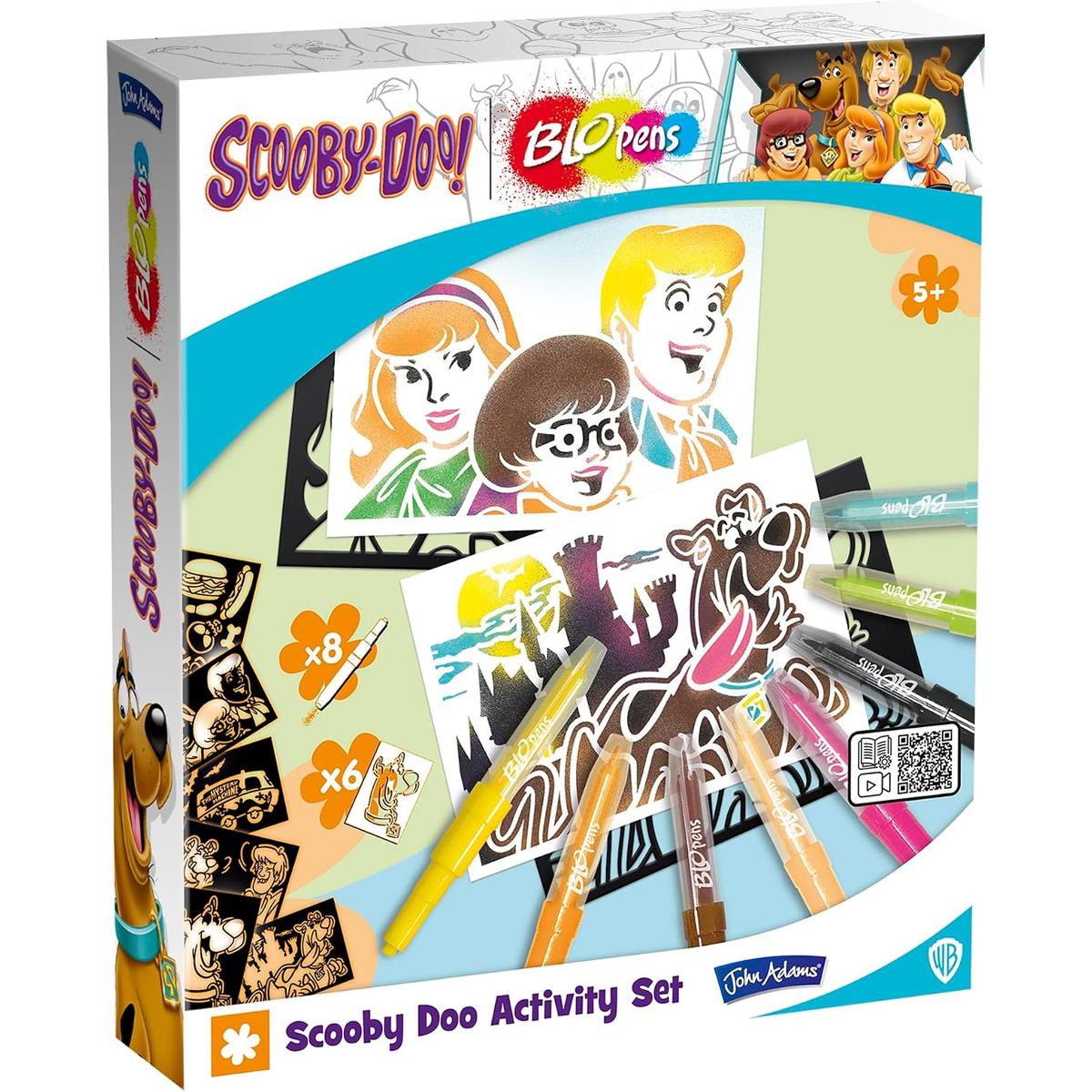 John Adams Blopens Scooby Doo Activity Set Blow Airbrush Effects ! - Multicolour