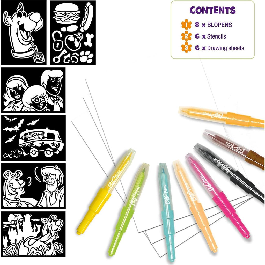 John Adams Blopens Scooby Doo Activity Set Blow Airbrush Effects ! - Multicolour