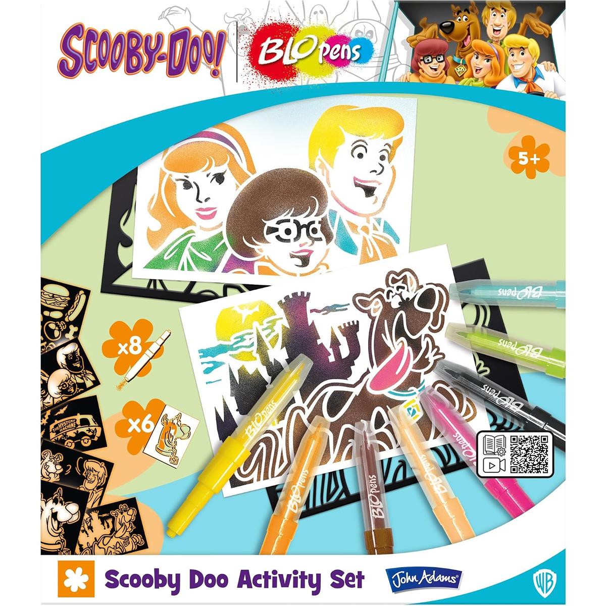 John Adams Blopens Scooby Doo Activity Set Blow Airbrush Effects ! - Multicolour