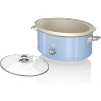 Swan Retro Slow Cooker With 3 Temperature Settings 320 W 6.5 Litre - Blue