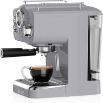 Swan Retro Pump Espresso Coffee Machine 1100 W 1.2 Litre - Grey