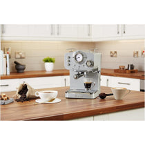 Swan Retro Pump Espresso Coffee Machine 1100 W 1.2 Litre - Grey