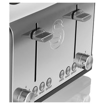 Swan Retro 4 Slice Toaster With Defrost Cancel And Reheat Functions 1600 W - Black
