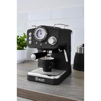 Swan Retro Pump Espresso Coffee Machine 1100 W 1.2 Litre - Black