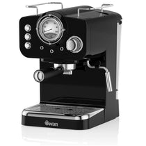 Swan Retro Pump Espresso Coffee Machine 1100 W 1.2 Litre - Black