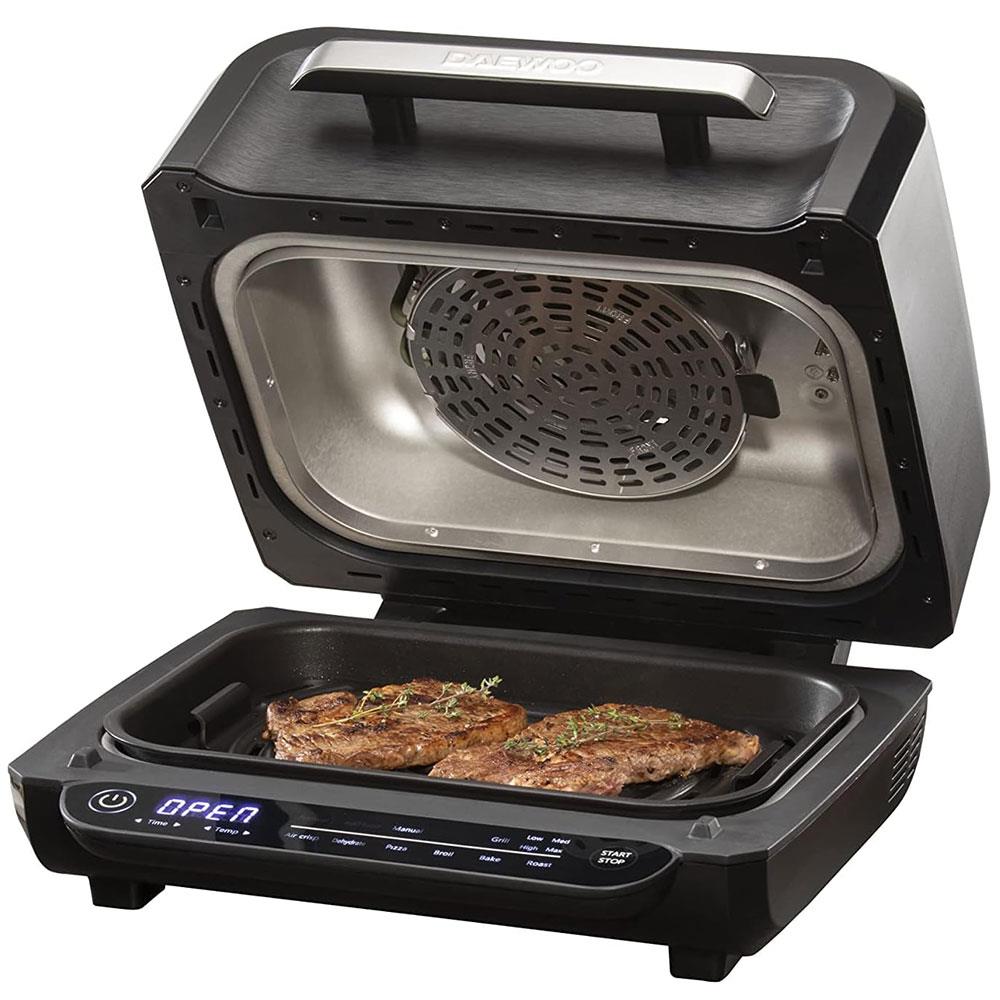 Daewoo 8-In-1 Combination Digital Health Grill And Air Fryer 4 Litres - Black