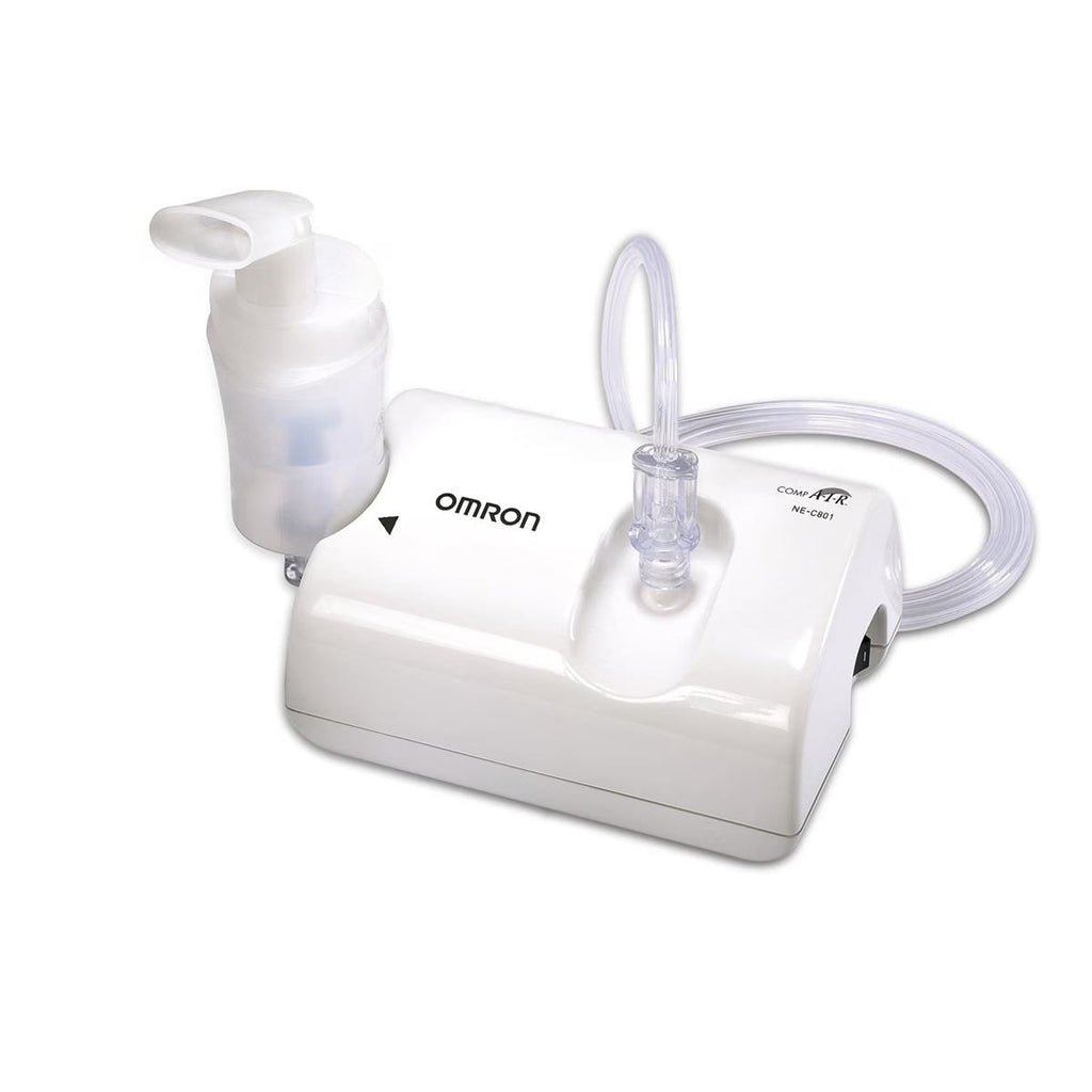 Omron CompAir Compressor Nebuliser To Treat At Home Cough & Cold Bronchitis Asthma & More - White