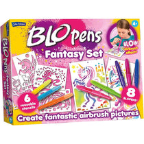 John Adams Blopens Fantasy Activity Set Create Fantastic Airbrush Pictures - Multicolour