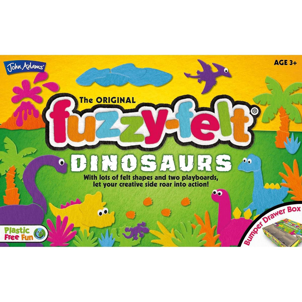 John Adams The Original Fuzzy Felt Dinosaur Set - Multicolour