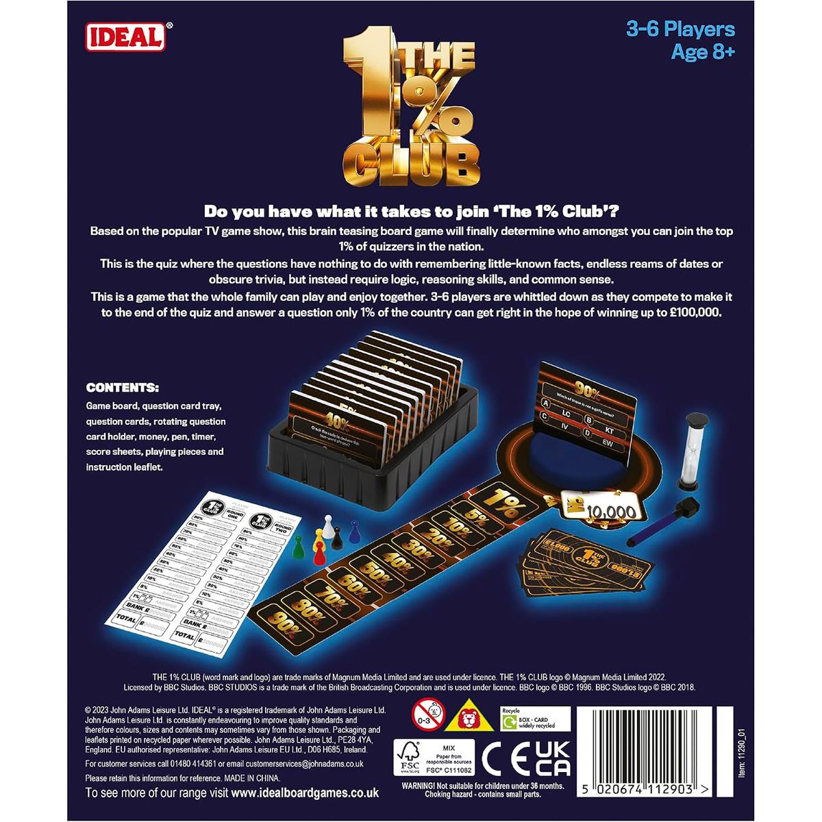 John Adams Ideal The 1% Club The Board Game - Multicolour