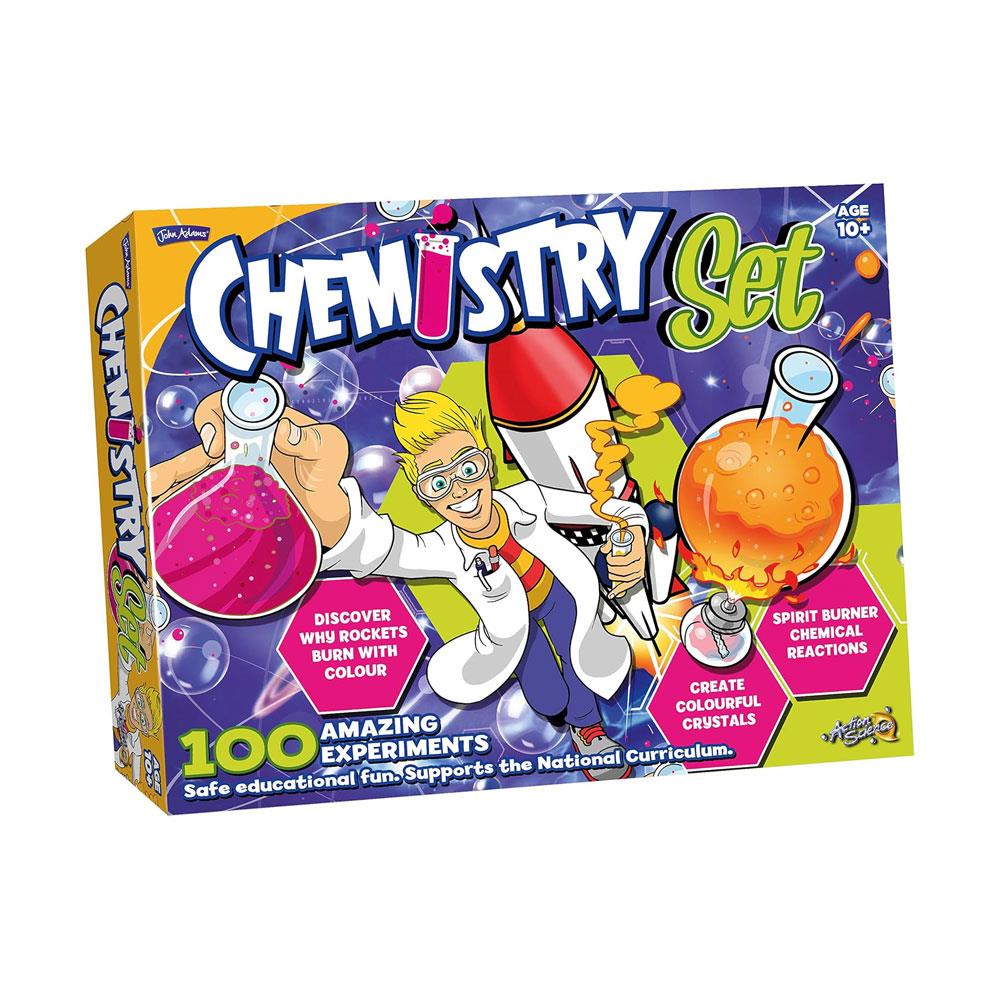 John Adams Chemistry Set 100 Amazing Experiments ! Safe Educational Fun Supports The National Curriculum Toys - Multicolour