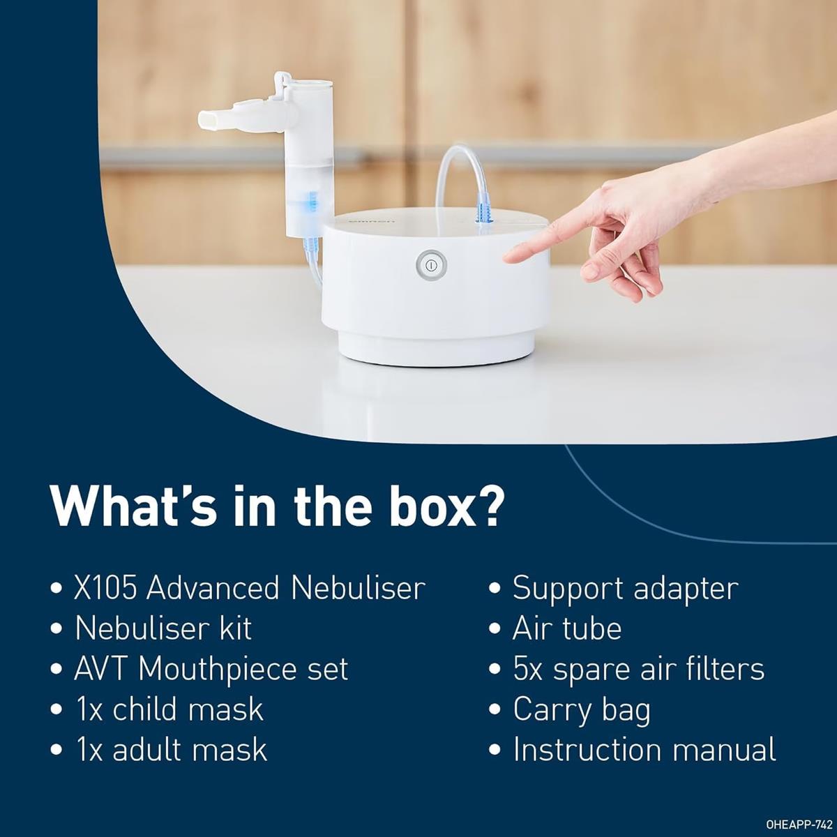 Omron Advanced All-In-One Nebuliser For Acute And Chronic Respiratory Conditions - White