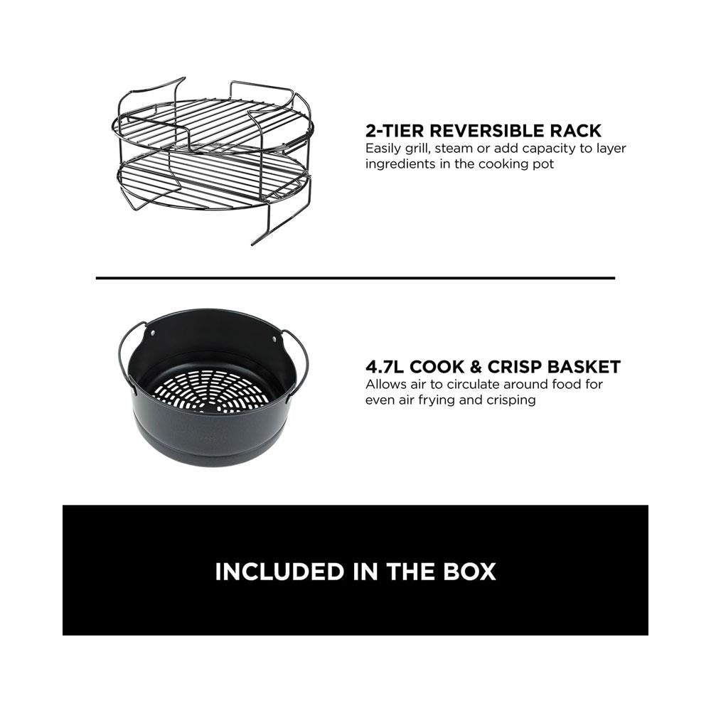 Ninja Foodi MAX 9-In-1 Multi-Cooker With 9 Cooking Functions Stainless Steel 1760W 7.5 Litres - Black