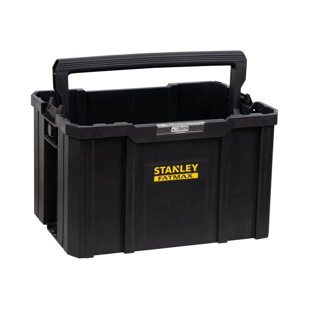 Stanley FatMax PRO-STACK Open Tote Tool Box Max Capacity 10kg 44 x 27.5 x 32cm 1-75-794 - Black
