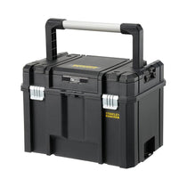 Stanley FatMax PRO-STACK Organiser Top Deep Box Max Capacity 30kg 22.2 Litres 1-75-796 - Black
