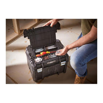 Stanley FatMax PRO-STACK Organiser Top Deep Box Max Capacity 30kg 22.2 Litres 1-75-796 - Black