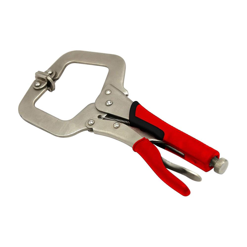 Hilka 11 Inch Pro Craft C Clamp Locking Wrench - Red/Chrome Secondary image