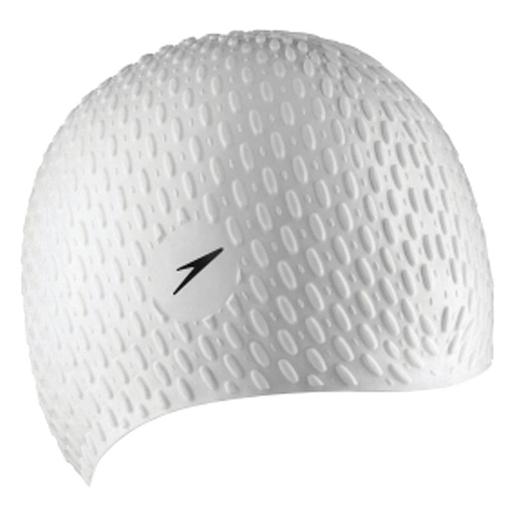 Speedo Bubble Cap Adult Size Active+ Swimming Cap - White