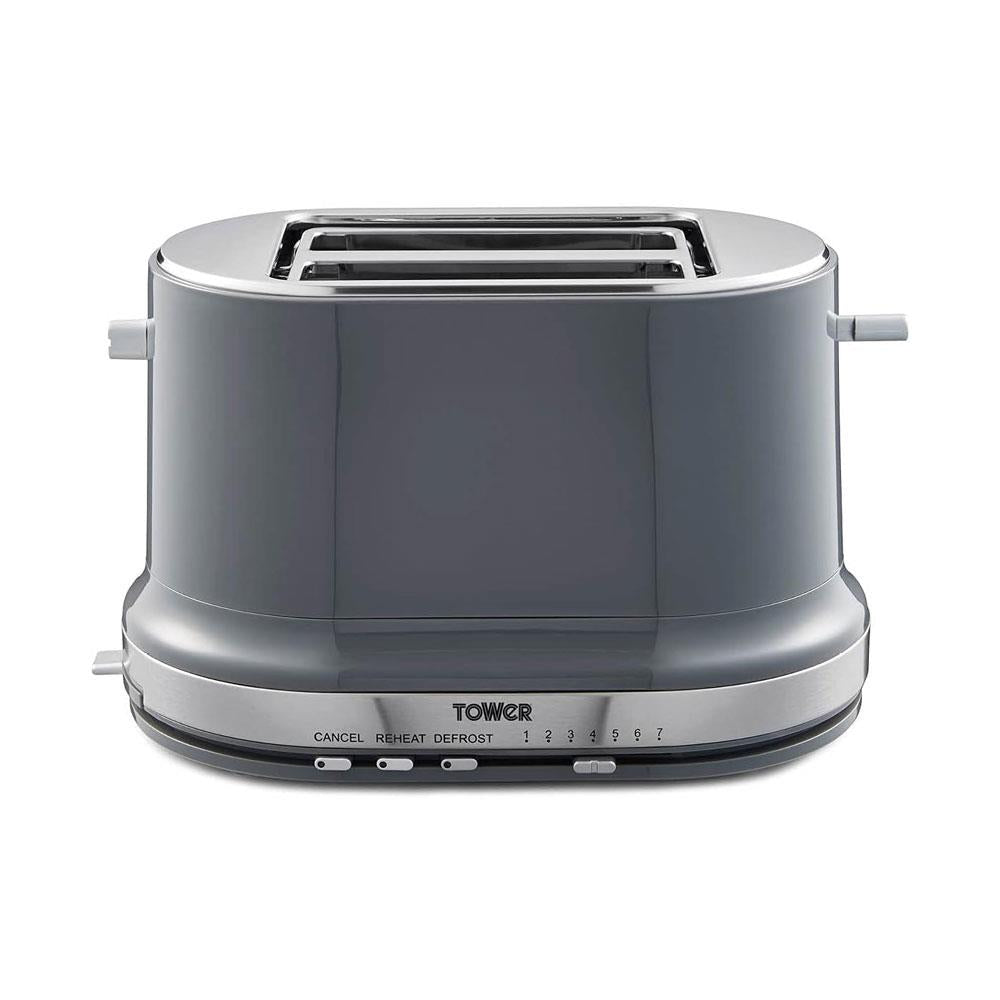 Tower Belle Collection 2 Slice Toaster With 7 Browning Settings 800W - Graphite