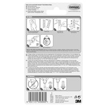3M Command Round Cord Clips Small 4 Clips And 5 Small Strips Clear/Transparent