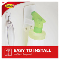 3M Command Spray Bottle Hanger Large 1 Hanger And 2 Large Strips 1 Kg Holding Power White