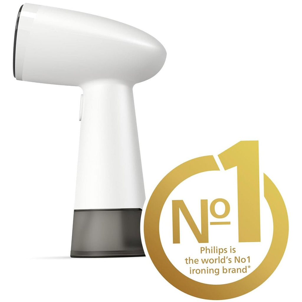 Philips 1000 Series Compact Handheld Garment Steamer 900W 85ml Detachable Water Tank - White