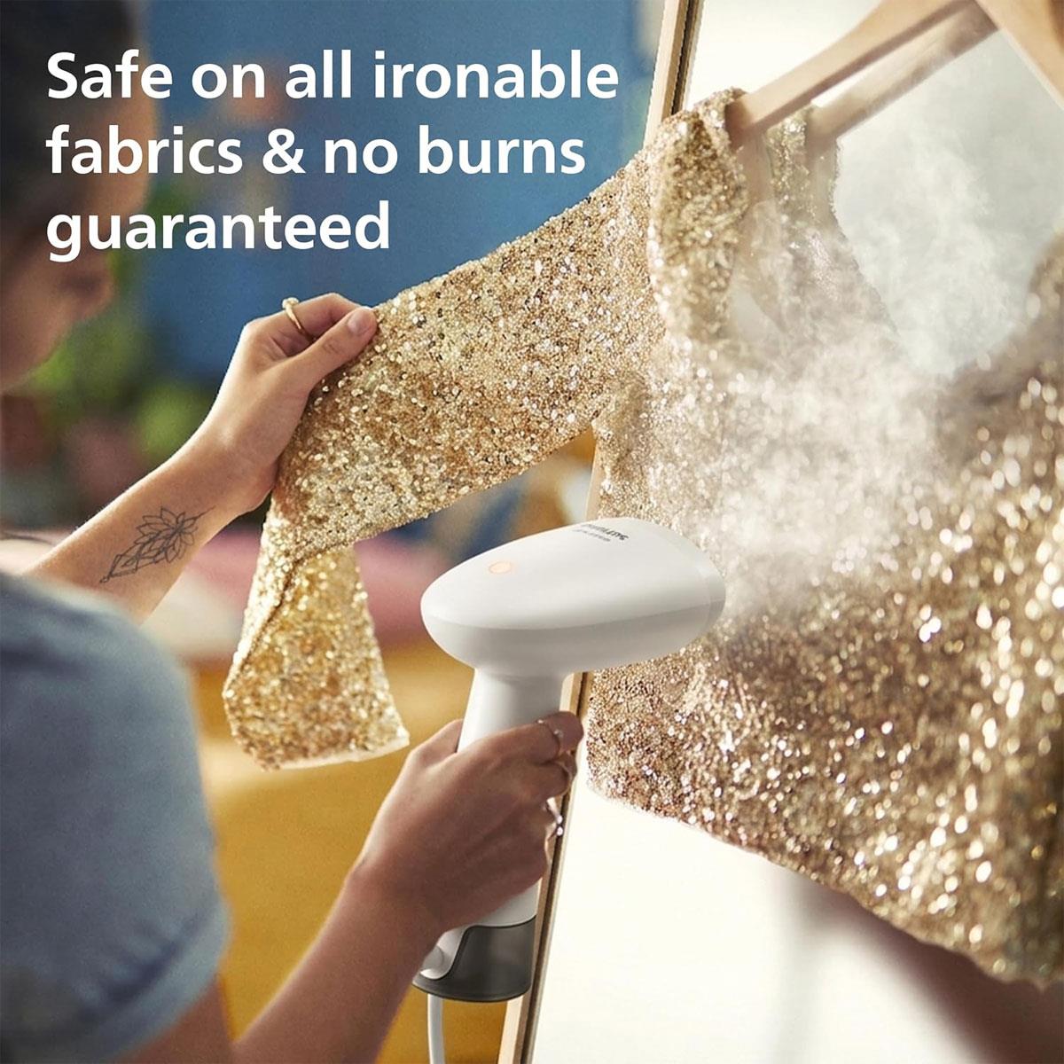 Philips 1000 Series Compact Handheld Garment Steamer 900W 85ml Detachable Water Tank - White