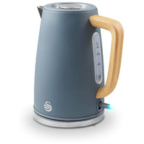 Swan Fjord 1.7L Electric Jug Kettle with Fast Boil Technology & Wood Effect Handle Grey