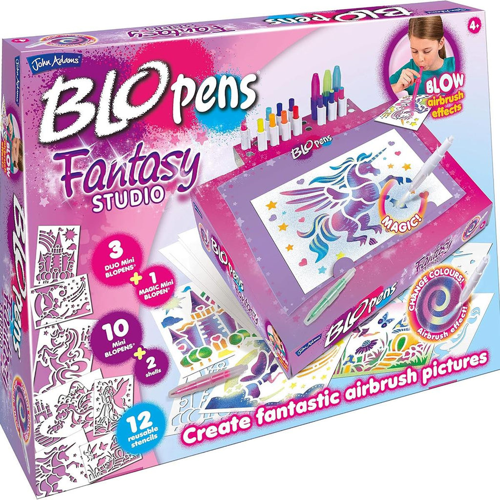 John Adams BLOpens Fantasy Studio Create Fantastic Airbrush Pictures Kids Creative Art Kit Fun Painting Set Multicolour