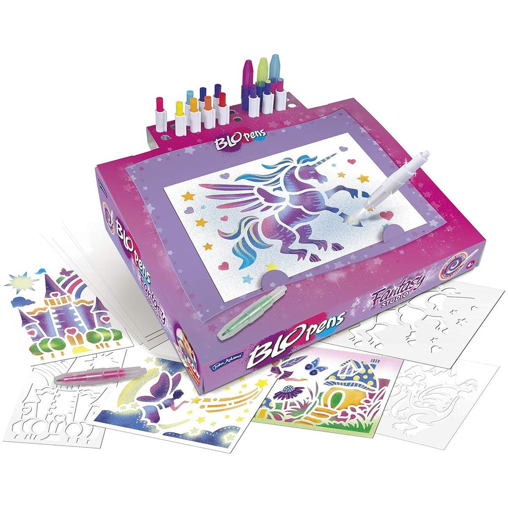John Adams BLOpens Fantasy Studio Create Fantastic Airbrush Pictures Kids Creative Art Kit Fun Painting Set Multicolour